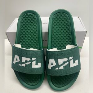 APL Techloom Green/White Slide Sandals Size 6